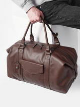 Sac De Voyage Cabine Flandres Cuir Etrier Marron flandres EFLA9910-vue-porte